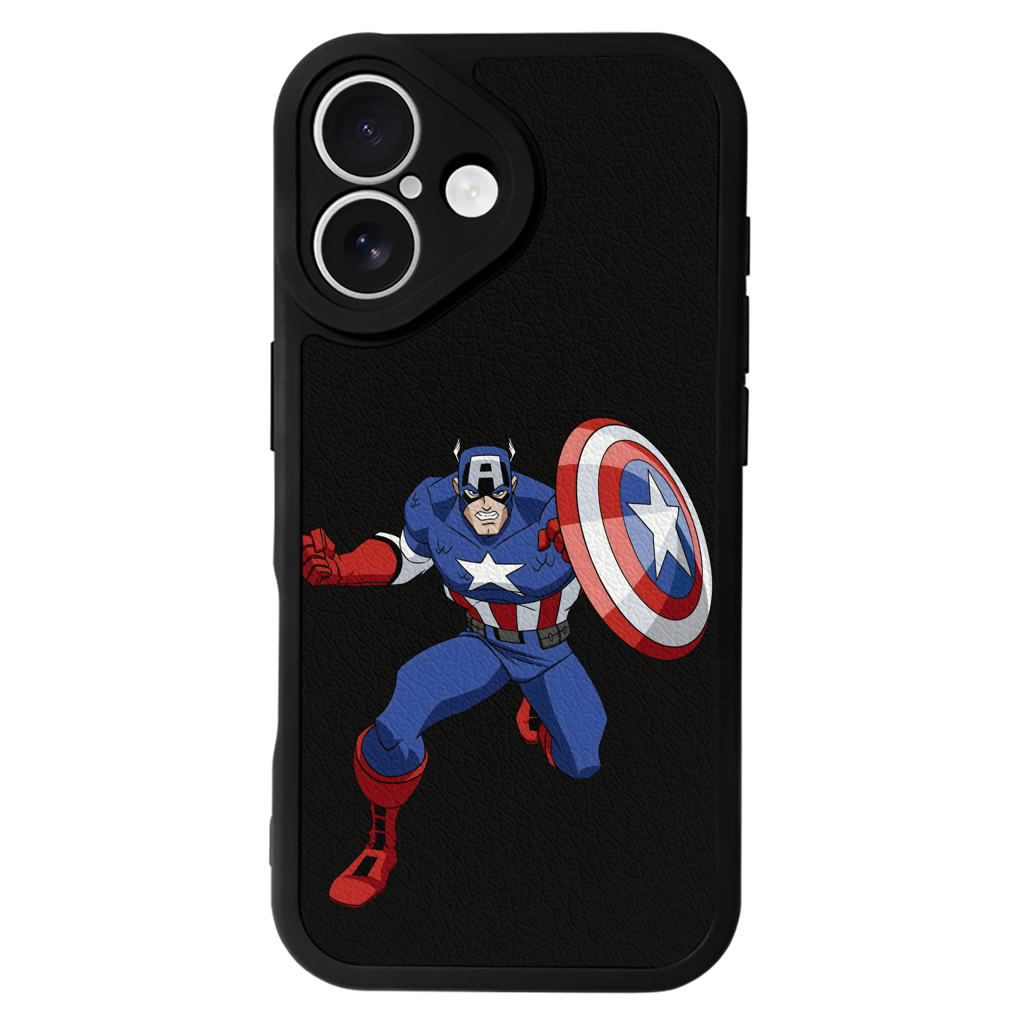 （画像用） アベンジャーズ The Avengers 【iPhone 16シリーズ対応】シリコンスマホケース（レザー調） 材質：シリコン